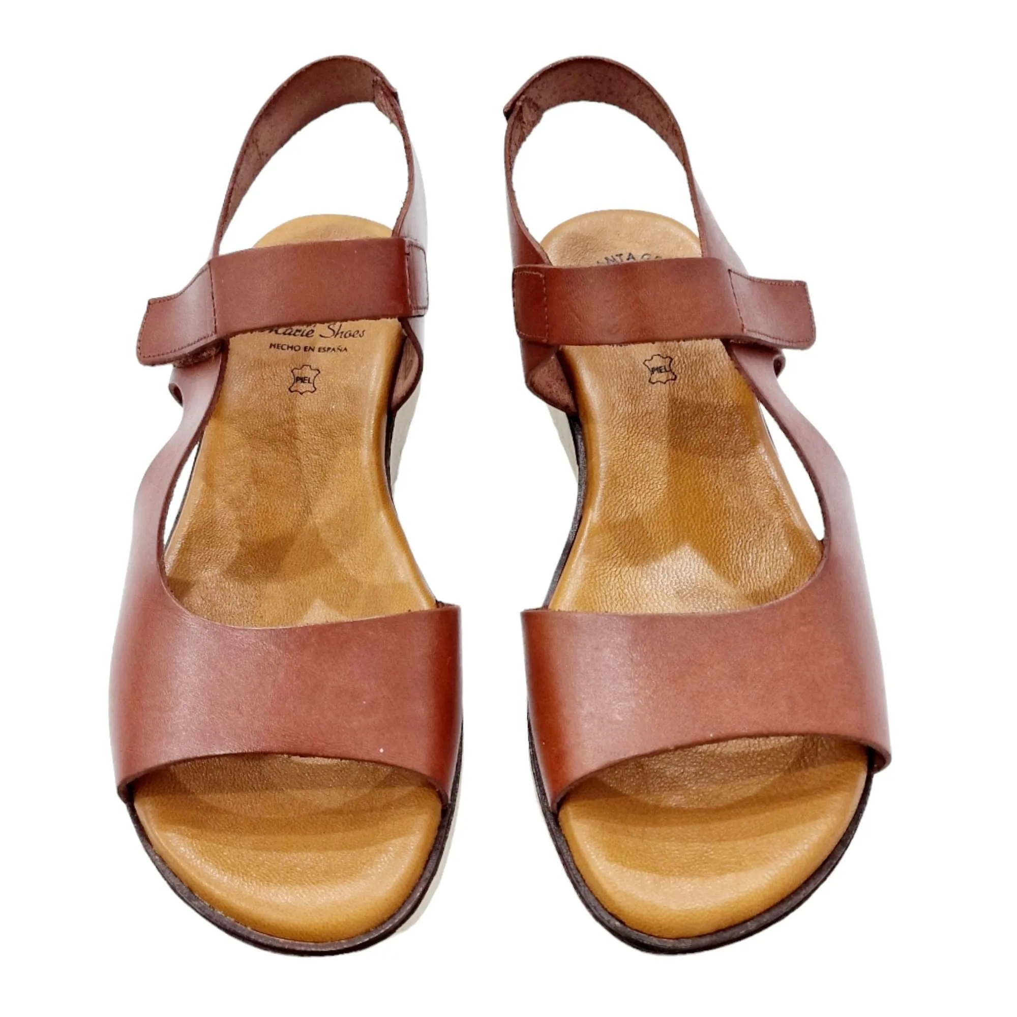 SANDALIAS MUJER AJUSTABLE PIEL PLANTA DE GEL CUERO