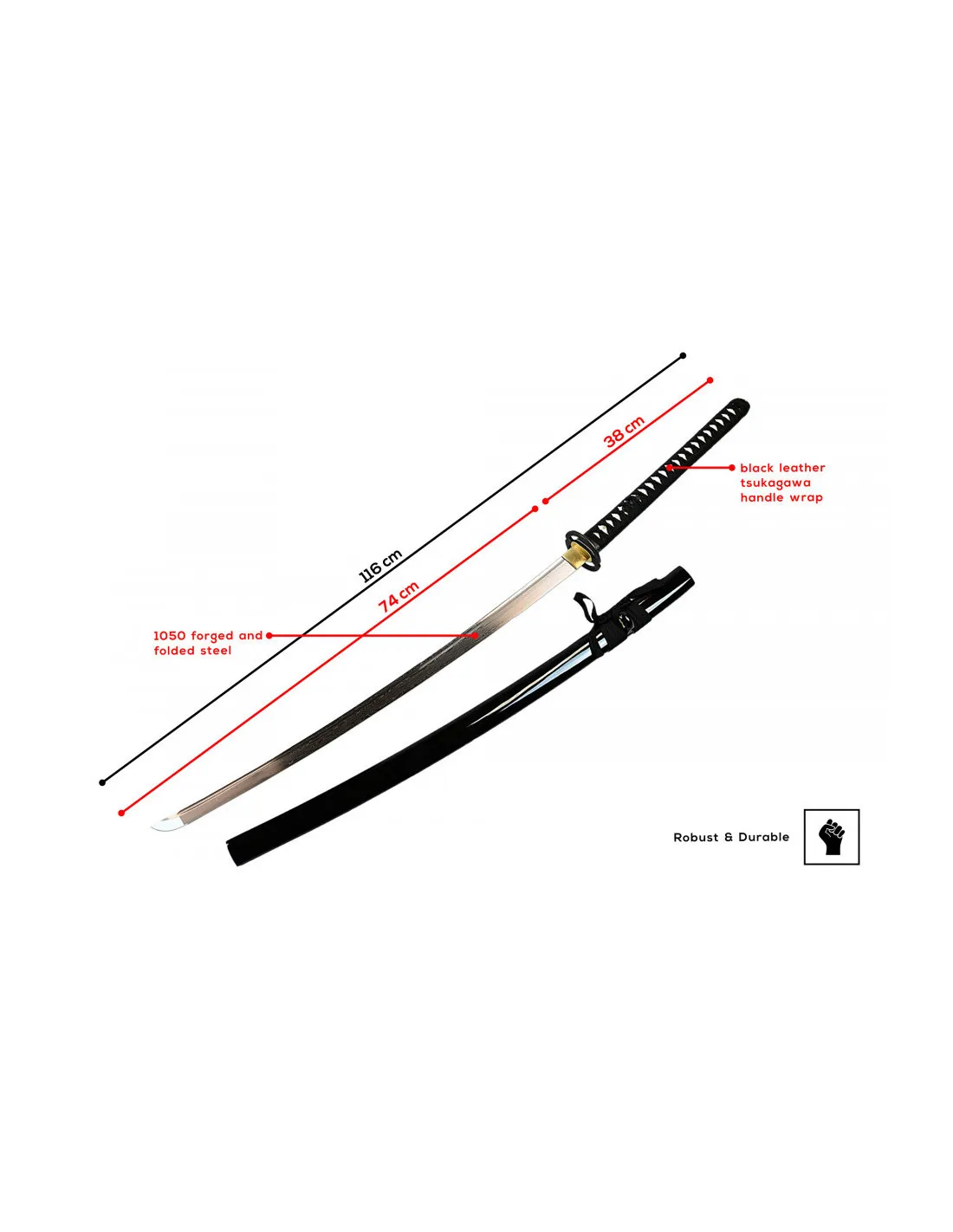 Set katana forjada a mano Miyamoto Musashi