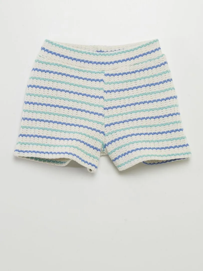 SHORT DE GANCHILLO  AZUL