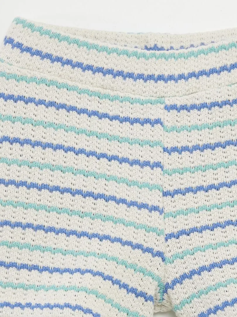 SHORT DE GANCHILLO  AZUL