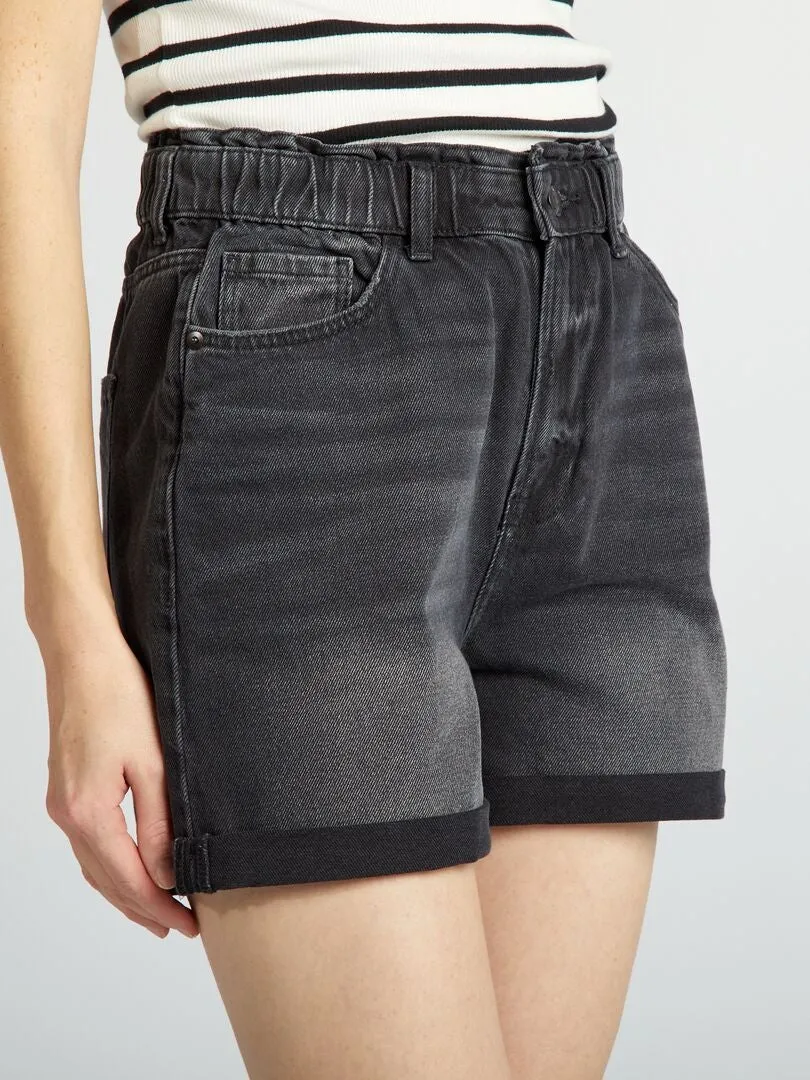SHORT VAQUERO  GRIS
