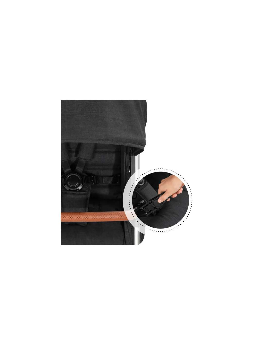 Silla de paseo Uptown negra de Hauck elegante todoterreno