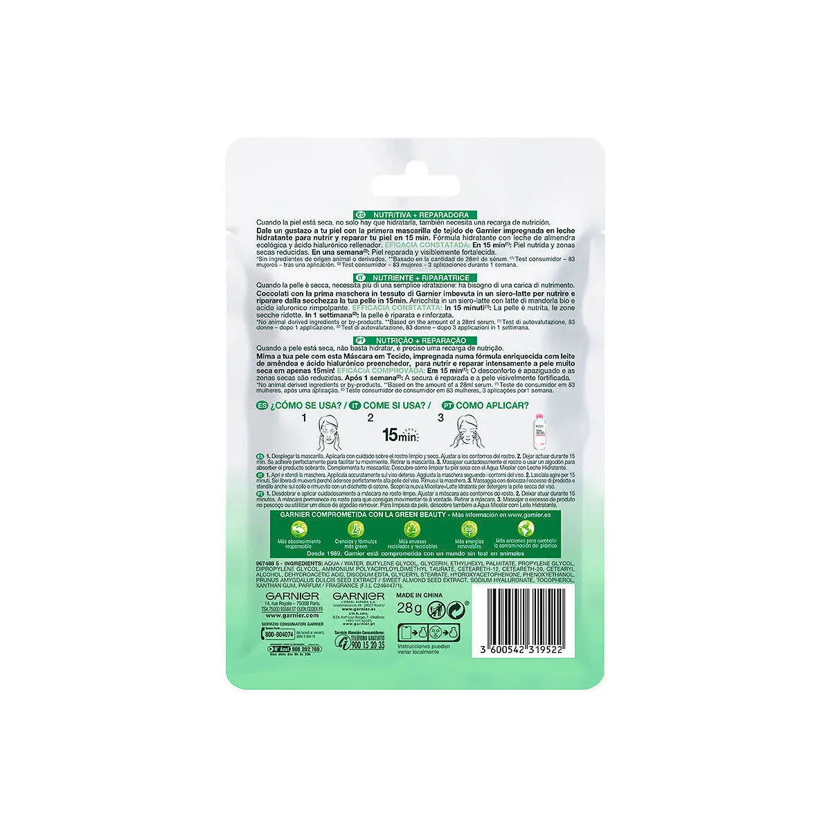 Skinactive Nutri Bomb Mask Facial Nutritiva Reparadora