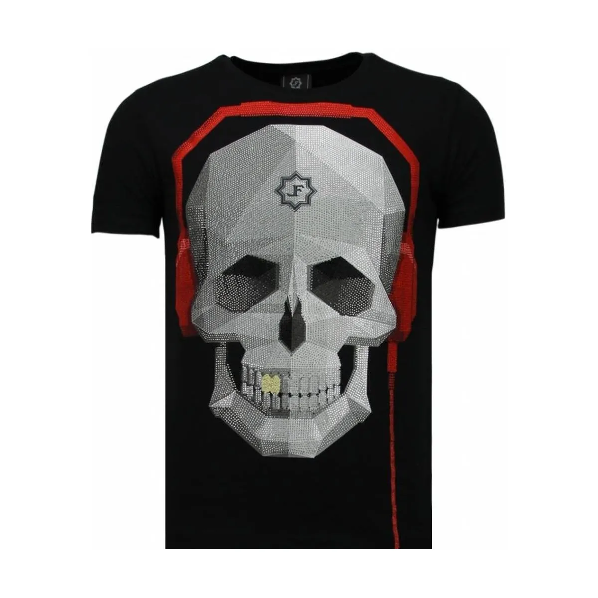 Skull Bring The Beat Rhinestone