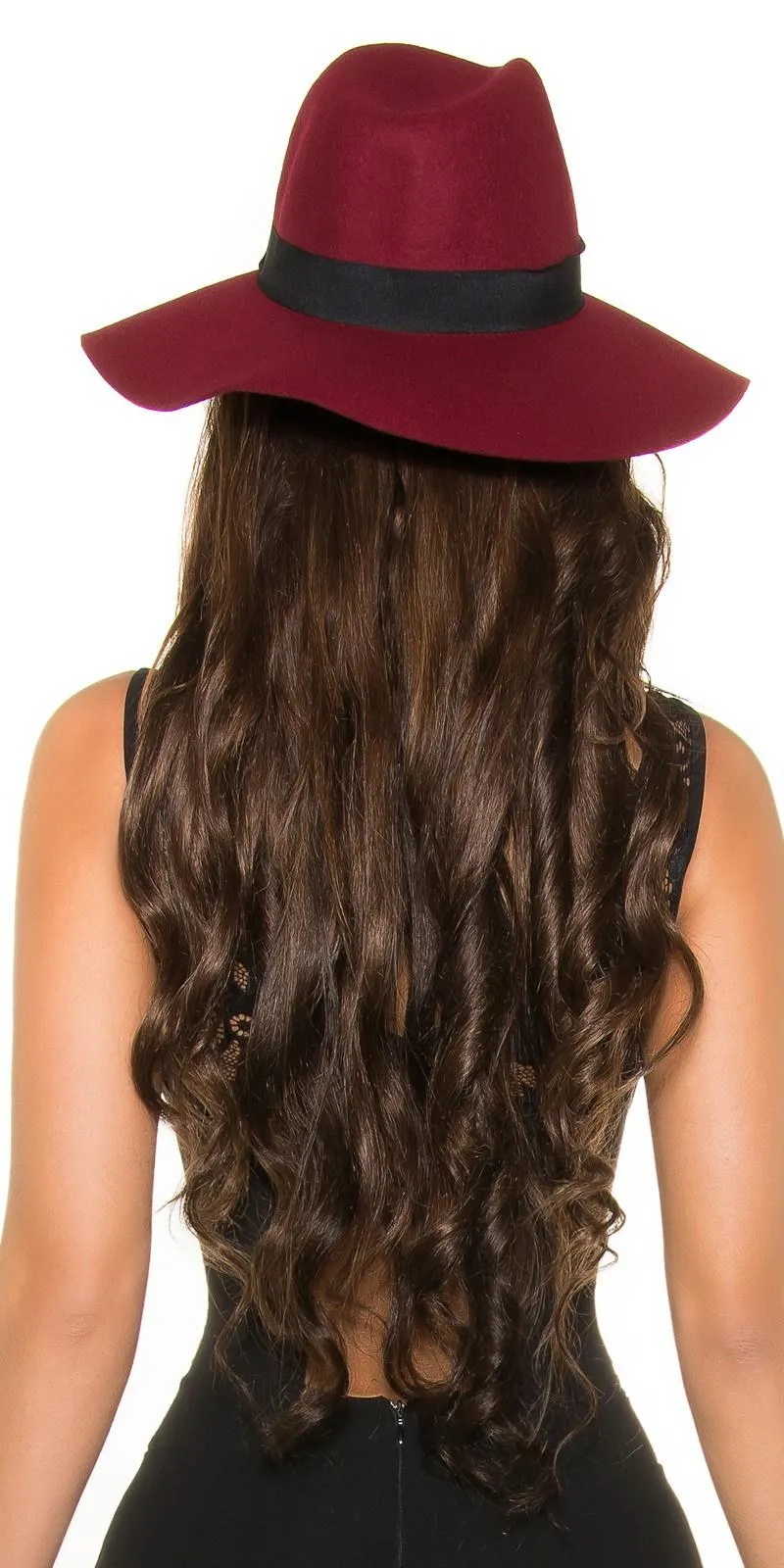 Sombrero moda mujer burdeos