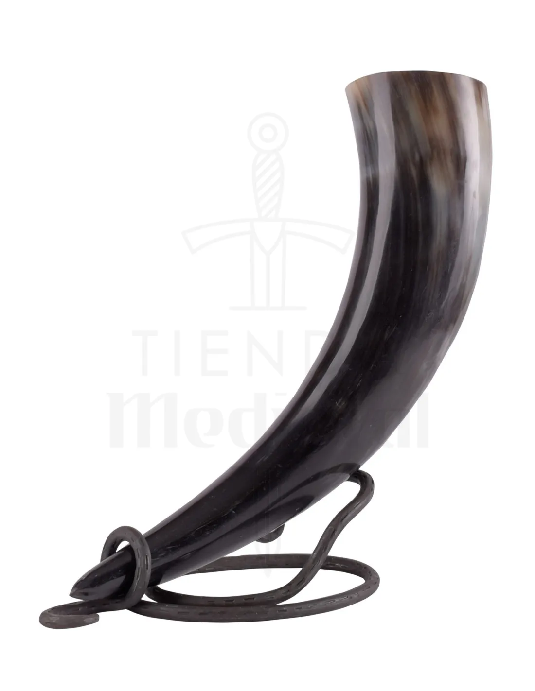 Soporte grande de metal forjado a mano para cuernos