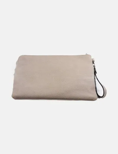 Steve Madden Bolso de mano taupe detalle trenzado