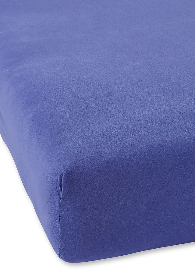 Sábanas bajeras de punto de primera calidad Azul