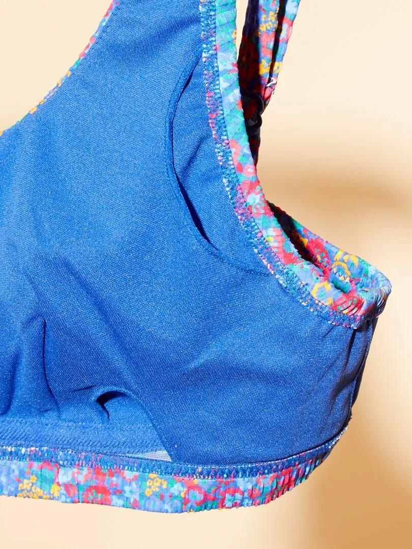 TOP DE BIKINI POSOPERATORIO LIBERTY  AZUL