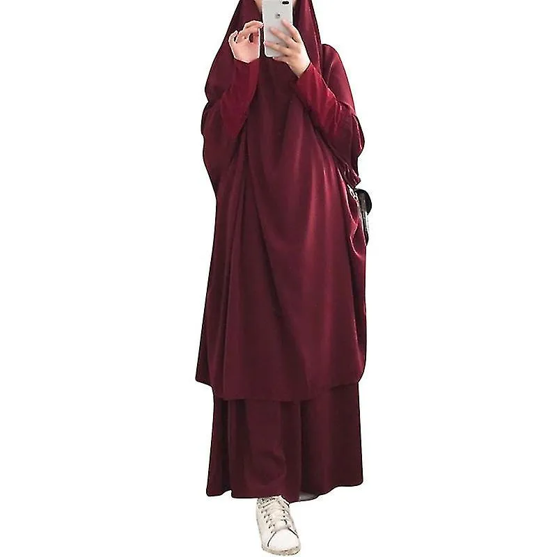 Uae Saudi Solid Robe Vestido Traje con capucha Ropa étnica