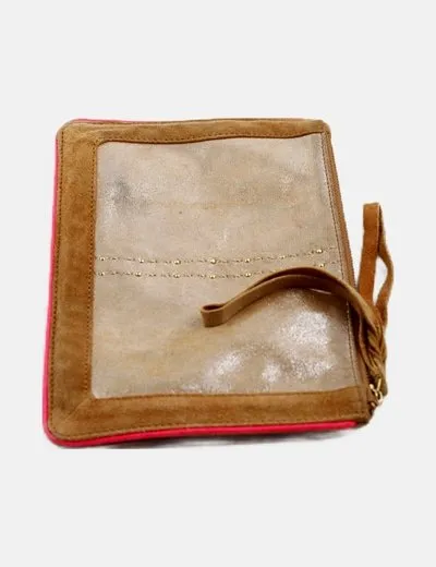 Une A Une Bolso de mano serraje camel