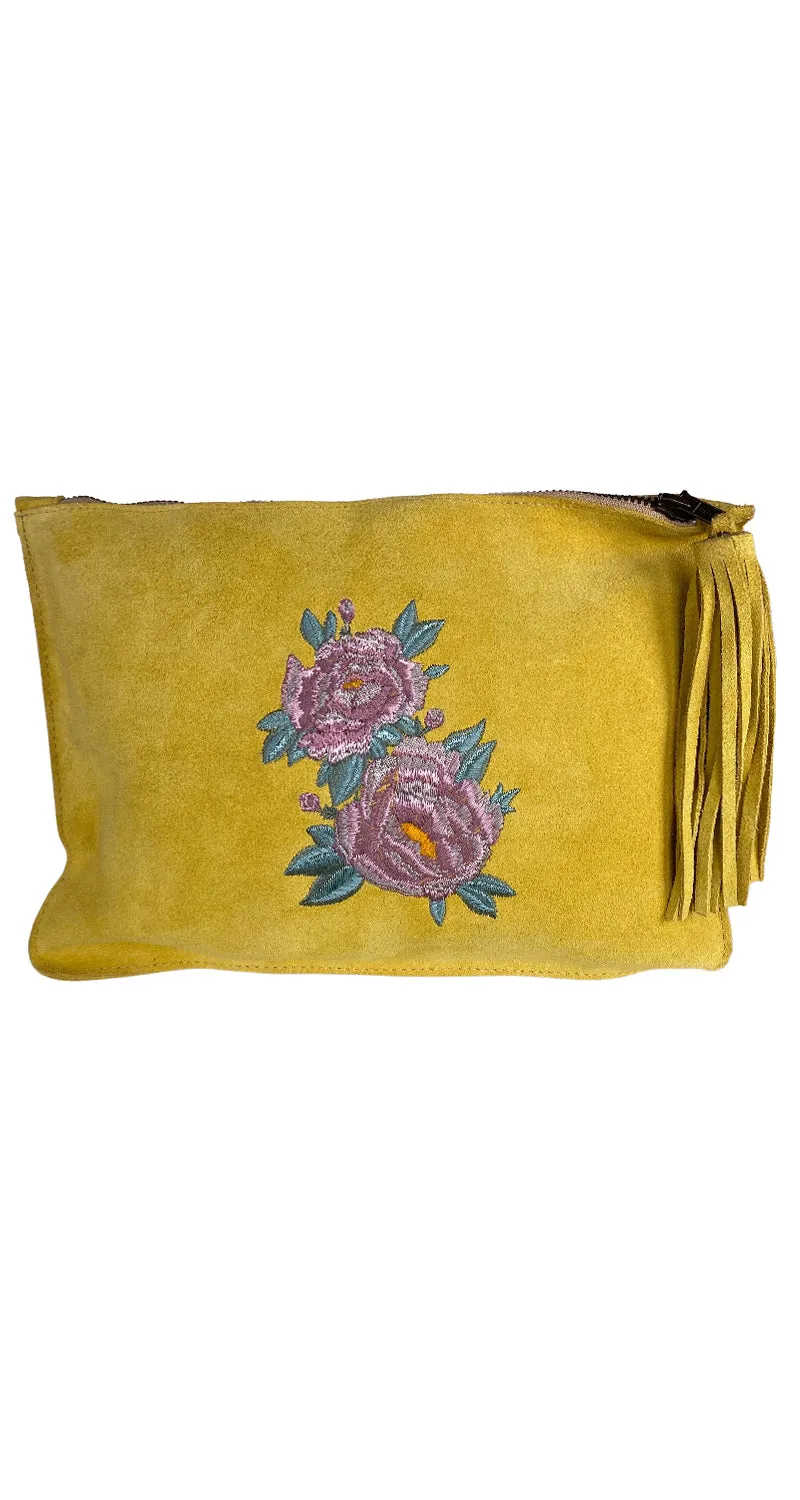VAN PALMA Estuche Amarillo Bordado