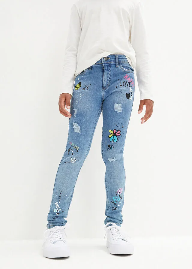 Vaqueros pitillo para niñas Denim claro