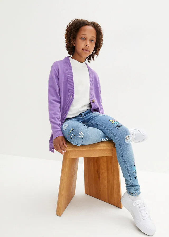 Vaqueros pitillo para niñas Denim claro