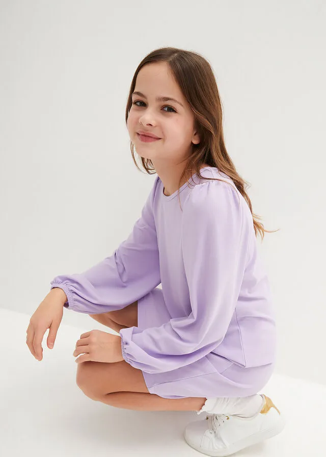 Vestido de crepé para niñas Violeta claro