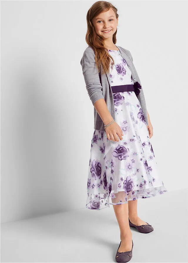 VESTIDO DE FIESTA PARA NIñAS LILA CLAROLILA OSCURO