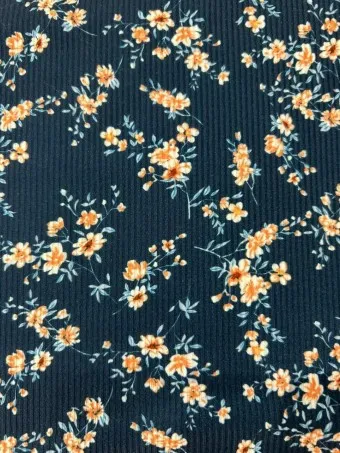 Vestido Entallado Floral ROSLARY Azul