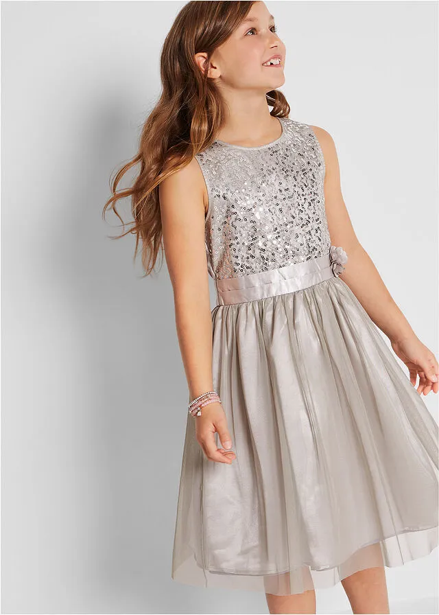 Vestido festivo para niñas Plateado
