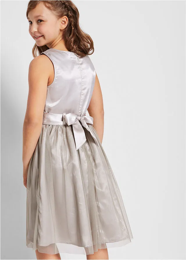 Vestido festivo para niñas Plateado