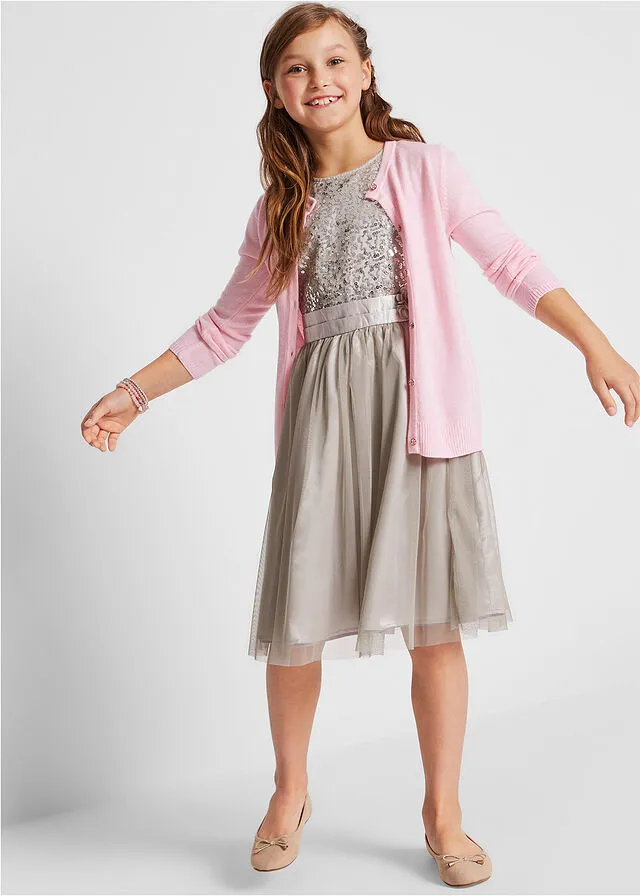 Vestido festivo para niñas Plateado