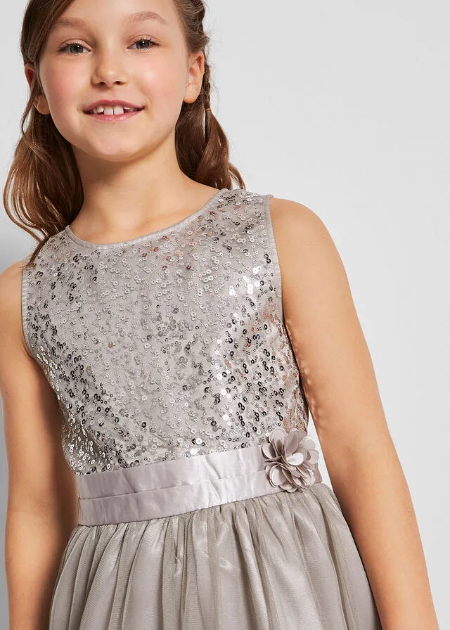 Vestido festivo para niñas Plateado
