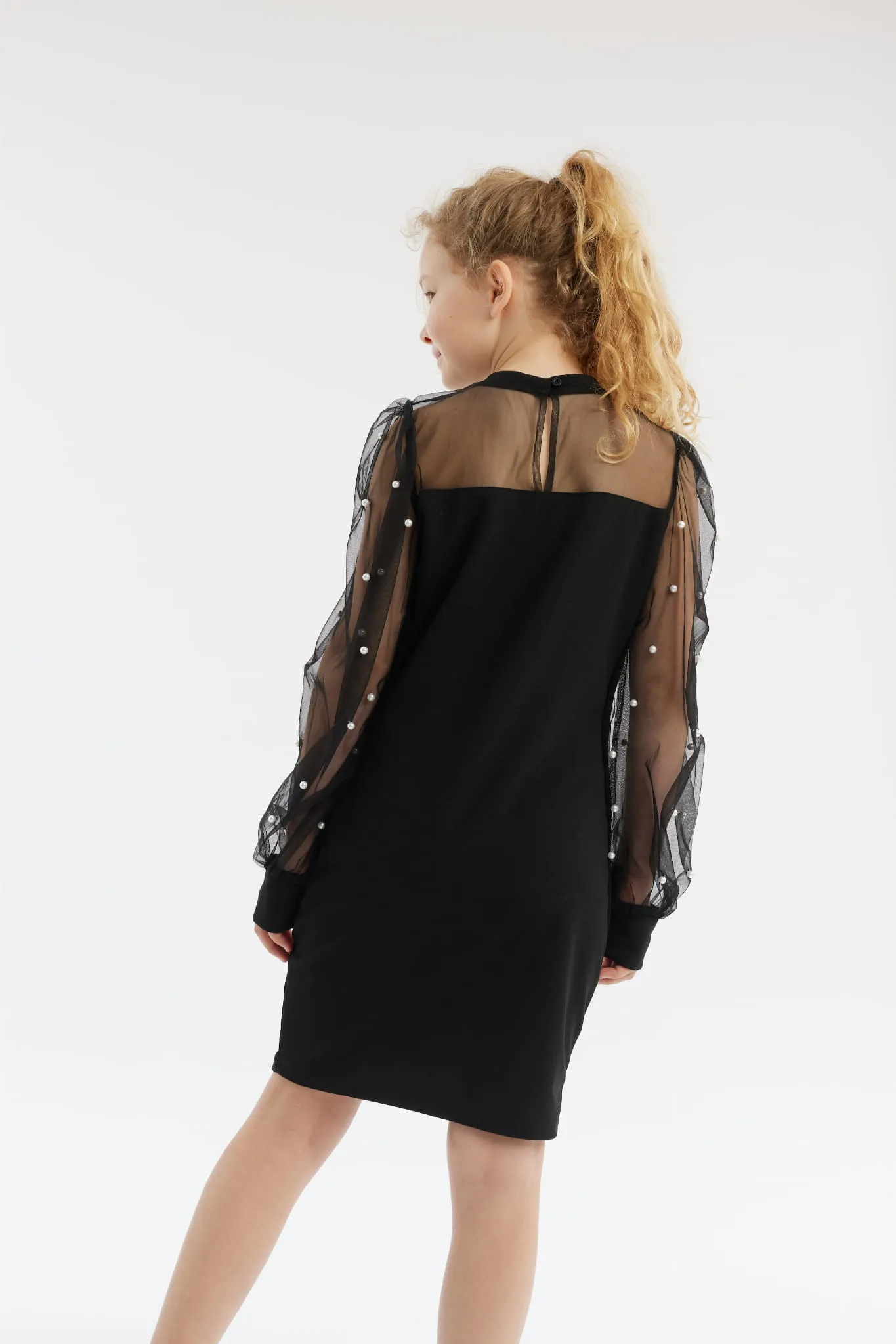 Vestido Swing Negro para Niñas Elegante