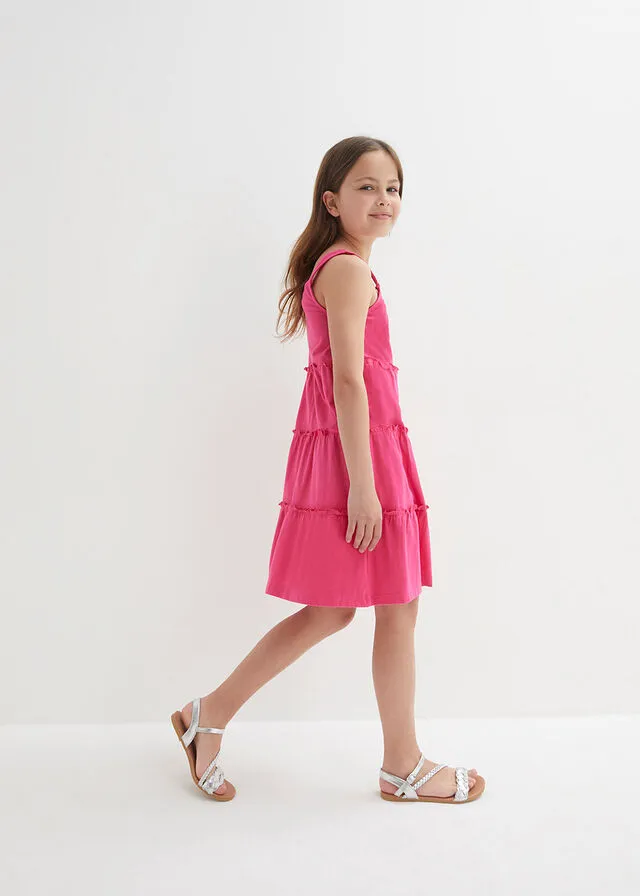 Vestido veraniego para niñas Rosa oscuro