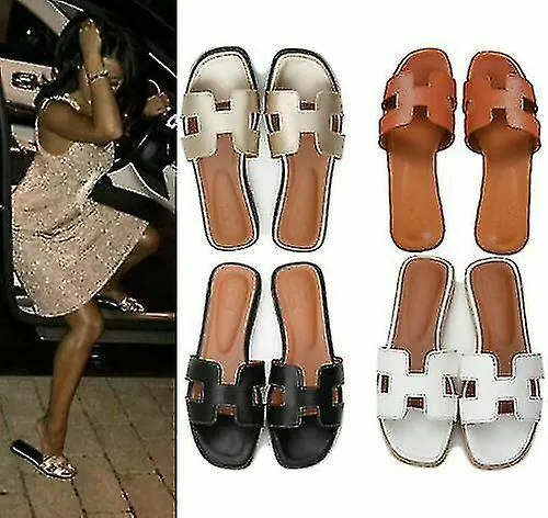 Zapatillas de verano para mujer, ropa exterior, chanclas para todos los partidos, sandalias planas de playa y zapatillas