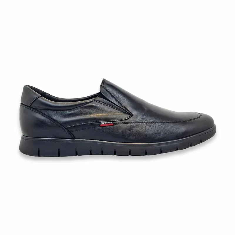 Zapatos Cómodos Hombre Piel Talla Grande Plantilla Extraíble 13361 Negro, de Dj Santa