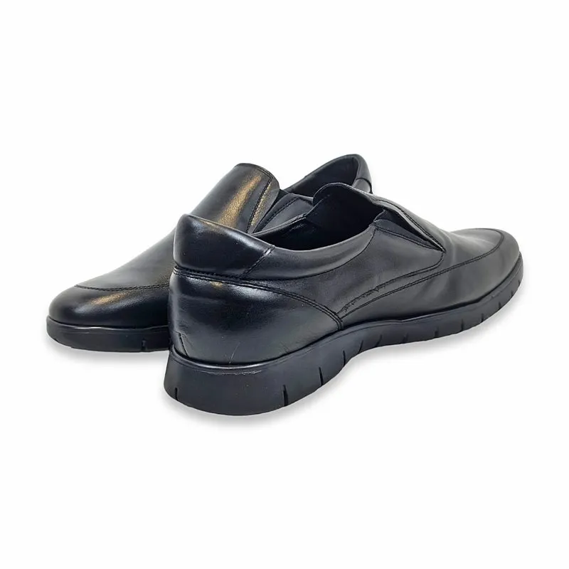 Zapatos Cómodos Hombre Piel Talla Grande Plantilla Extraíble 13361 Negro, de Dj Santa