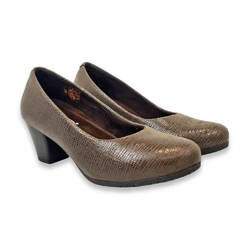 Zapatos De Salón Cómodos Mujer Lycra Plantilla Extraible 7930 Taupe, de Tupie