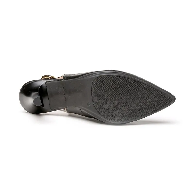 Zapatos De Salón Descubierto Mujer Piel Napa Tacón Alto 1495 Negro, de Eva Mañas