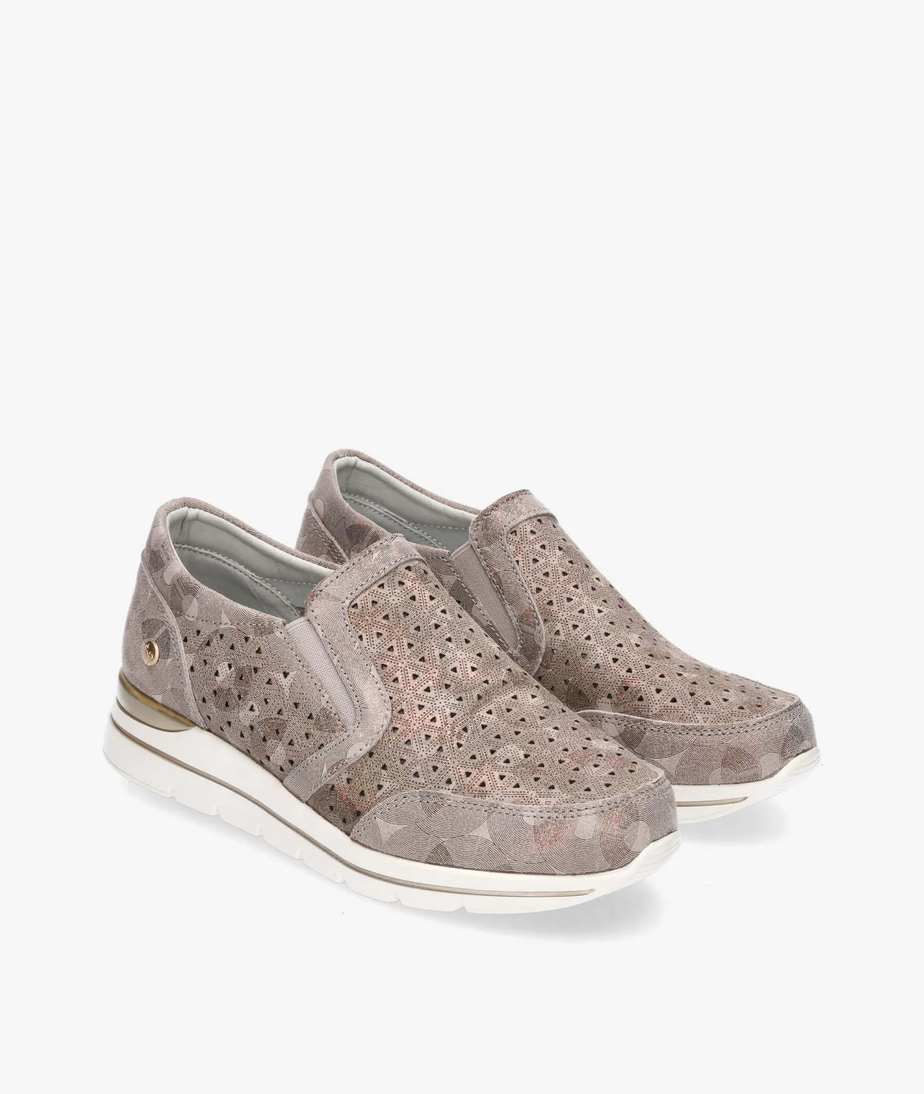 Zapatos de tacón bajo AMARPIES 26382 en topo