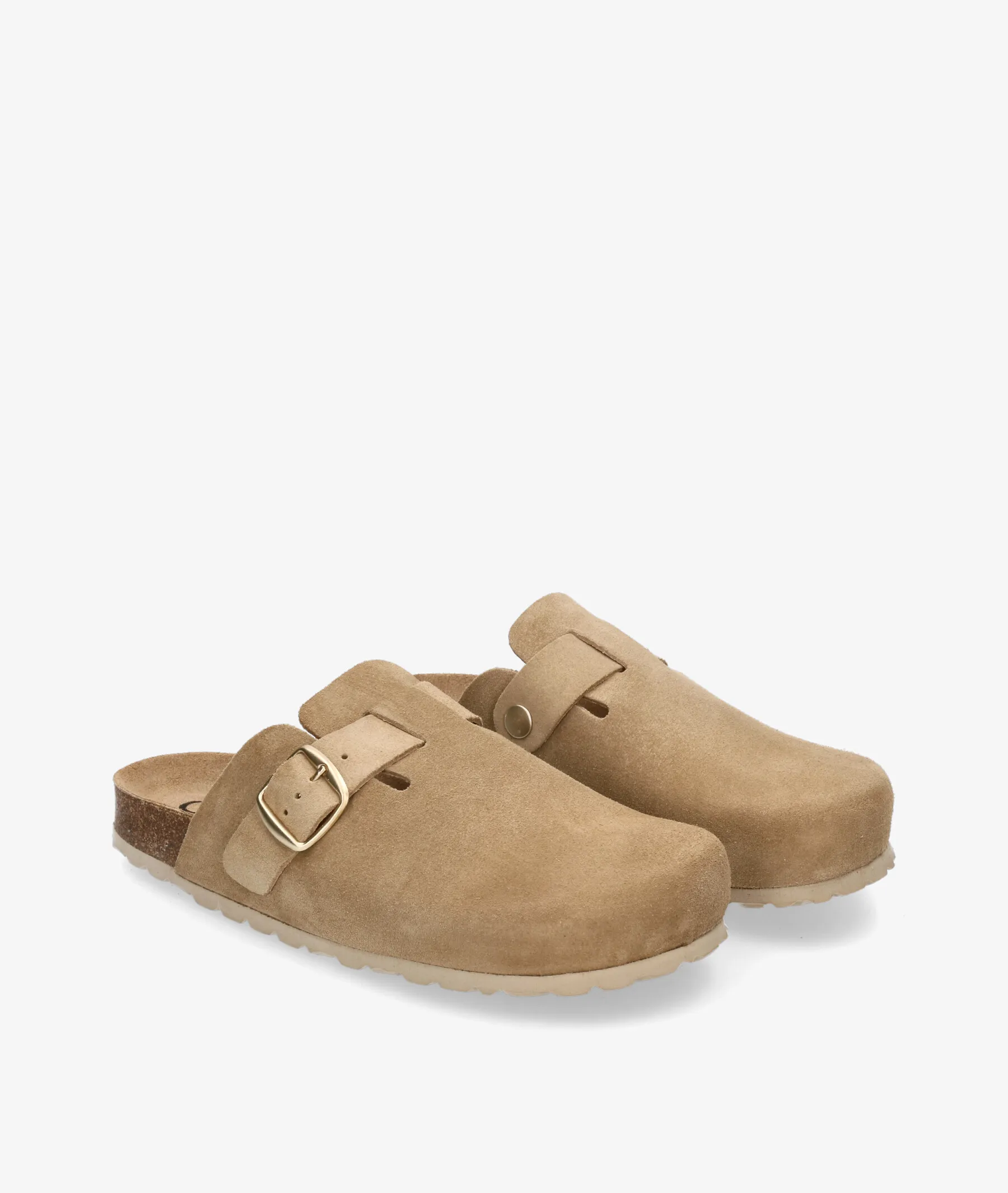 Zapatos de tacón bajo bloom&you RITA en serraje taupe
