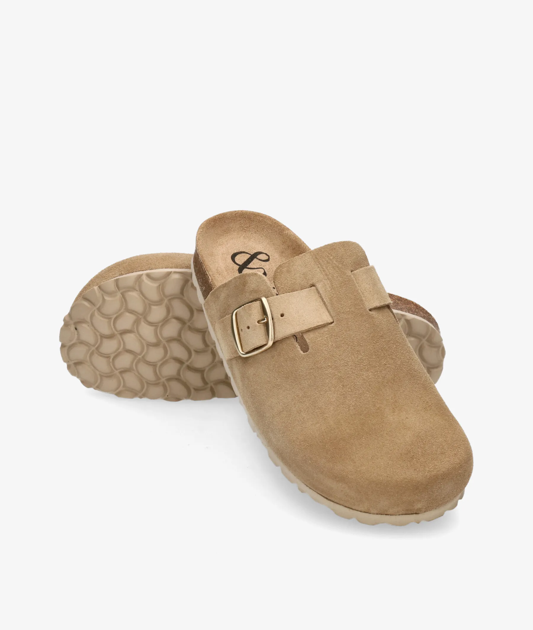 Zapatos de tacón bajo bloom&you RITA en serraje taupe