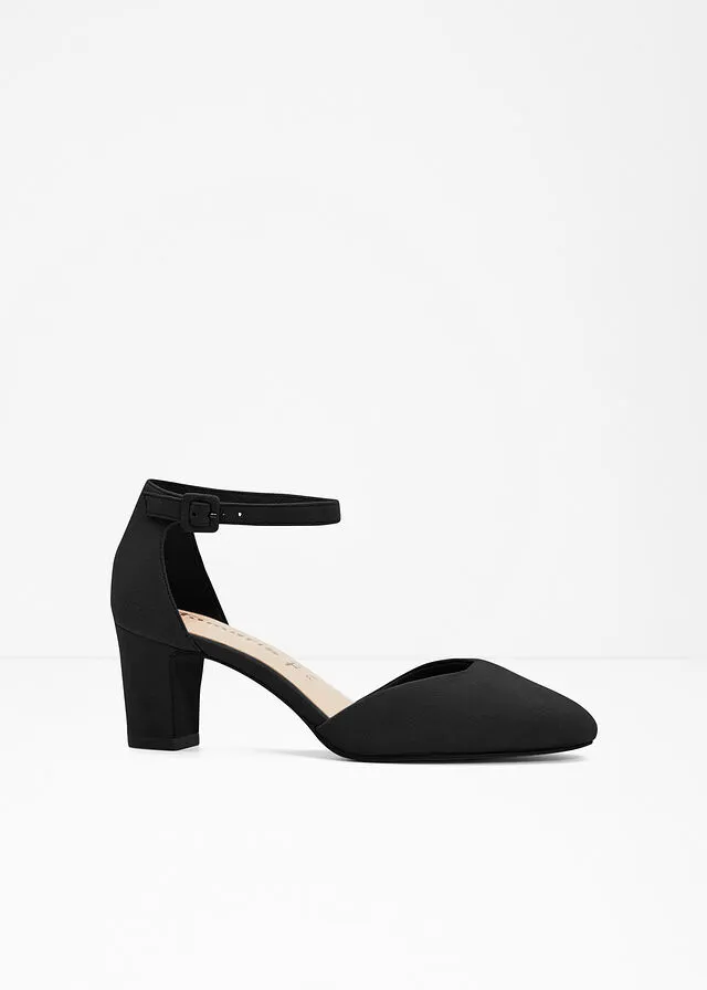 Zapatos de tacón con correa Negro