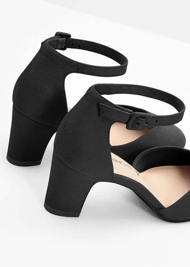Zapatos de tacón con correa Negro