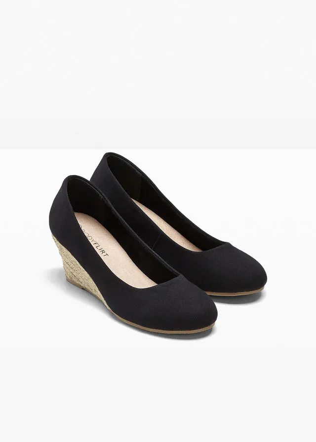 Zapatos de tacón con  cuña Negro