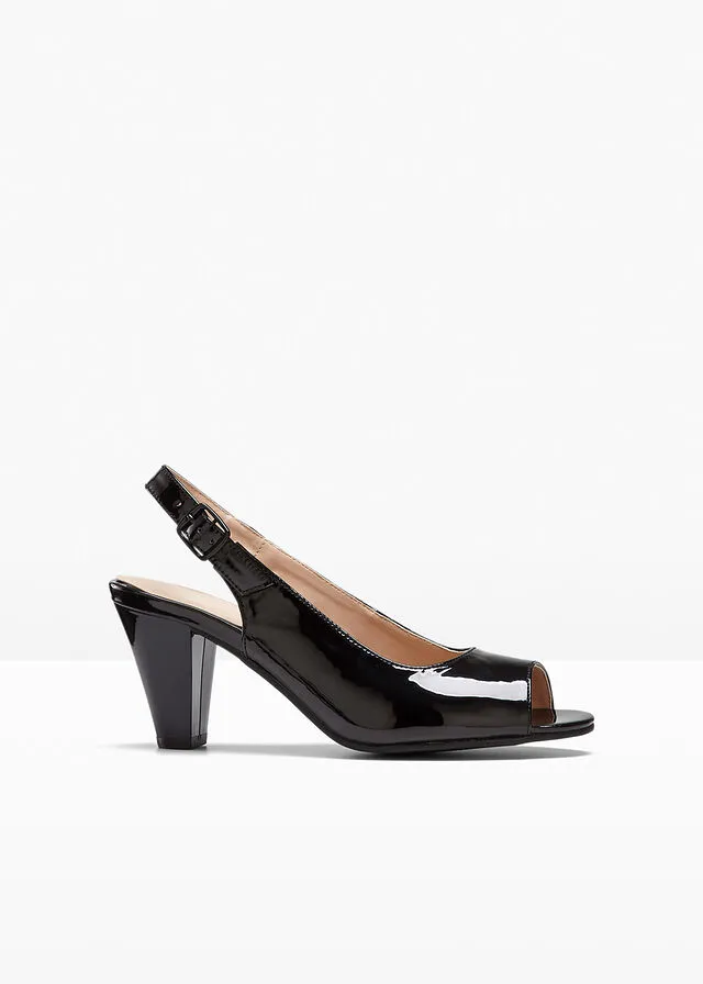 Zapatos de tacón con talón abierto Negro