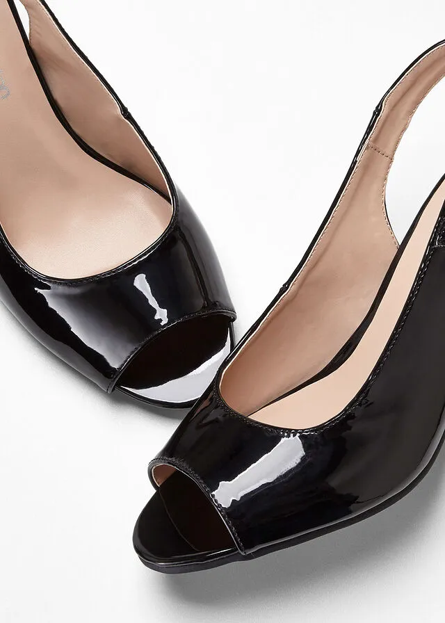 Zapatos de tacón con talón abierto Negro
