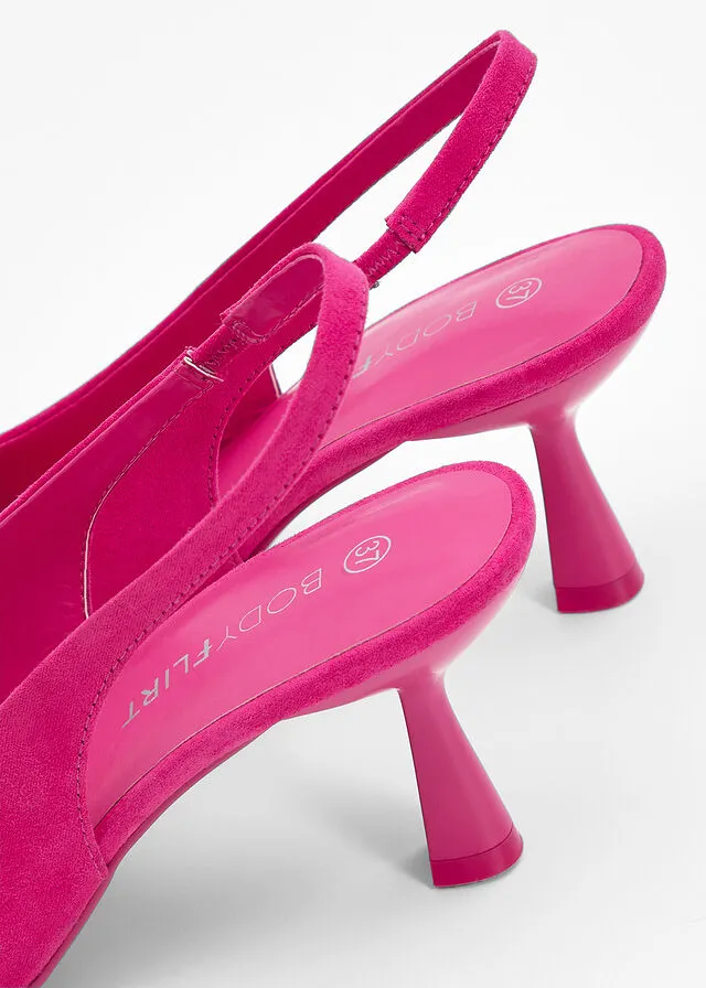 Zapatos de tacón con talón abierto Rosa oscuro