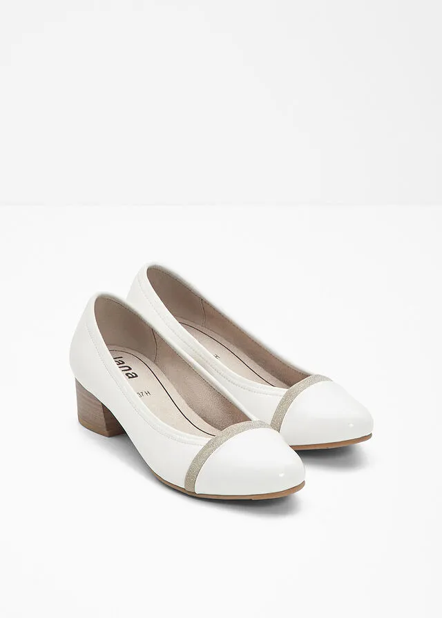 Zapatos de tacón Jana en ancho cómodo Blanco