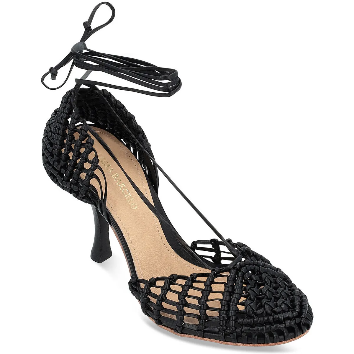 Zapatos de tacón Paloma Barcelo Chieko en tejido negro