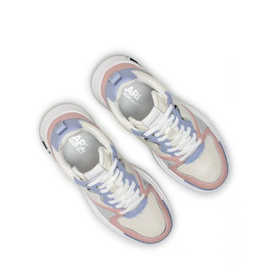 Zapatos Mujeres Sneakers KARL LAGERFELD KL62020 1PB Pink Blue Marfil