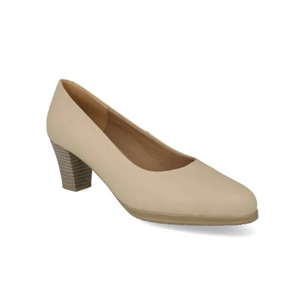 ZAPATOS TACÓN MUJER CÓMODOS MOD. BARISTA BEIGE