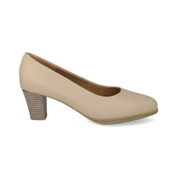 ZAPATOS TACÓN MUJER CÓMODOS MOD. BARISTA BEIGE