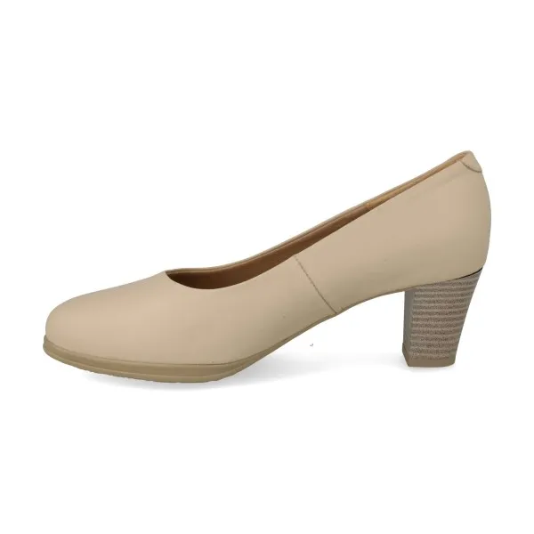 ZAPATOS TACÓN MUJER CÓMODOS MOD. BARISTA BEIGE