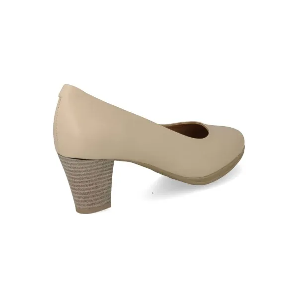 ZAPATOS TACÓN MUJER CÓMODOS MOD. BARISTA BEIGE