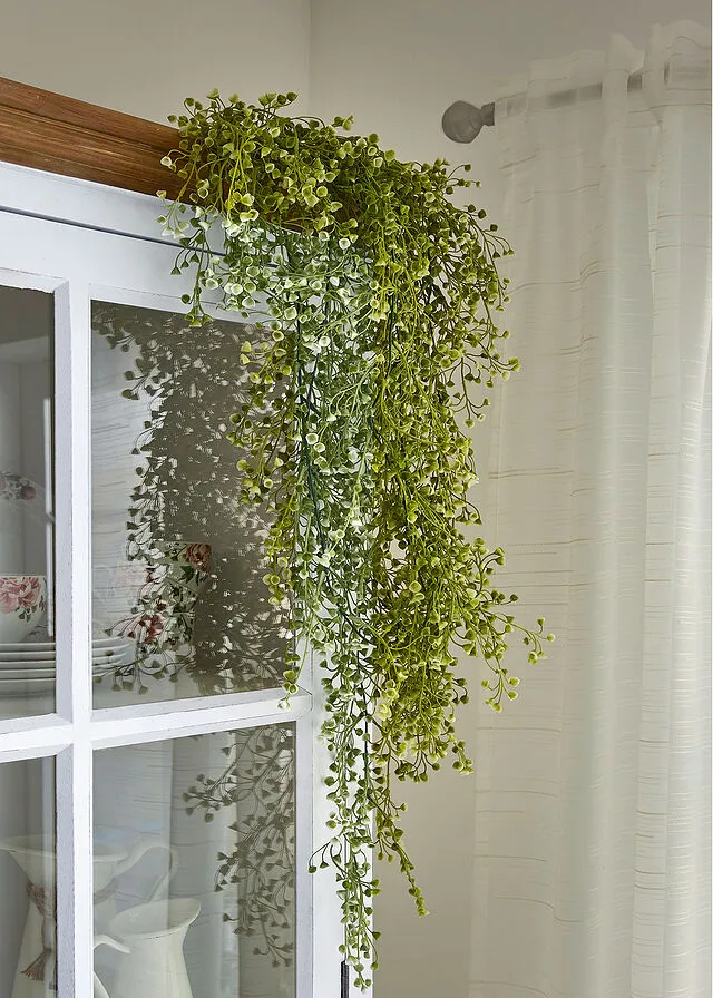 ZARCILLO ARTIFICIAL CON FLORES PEQUEñAS VERDEBLANCO