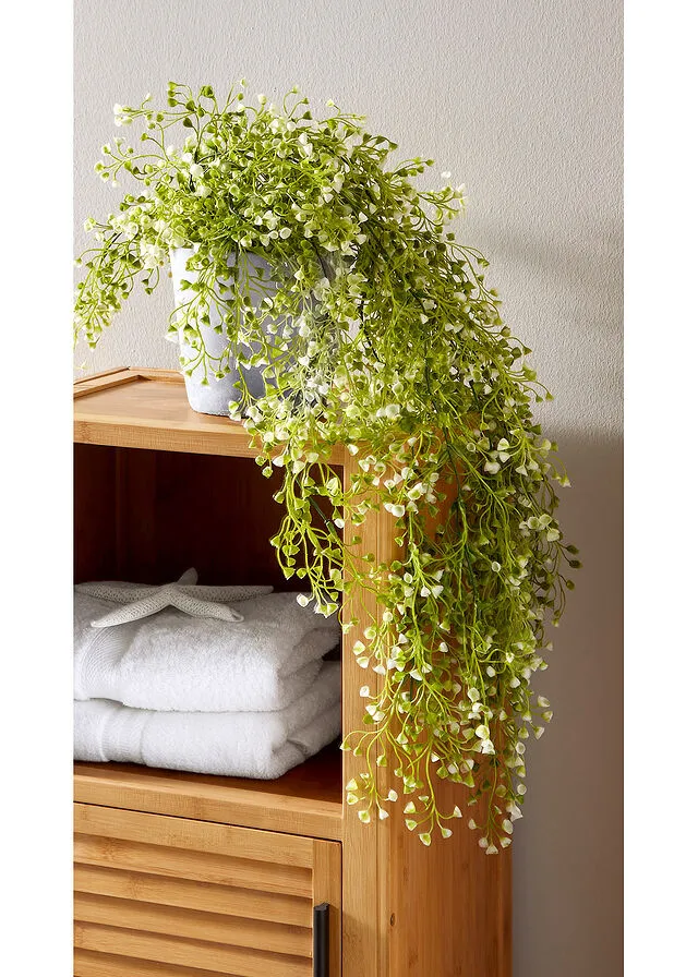 ZARCILLO ARTIFICIAL CON FLORES PEQUEñAS VERDEBLANCO